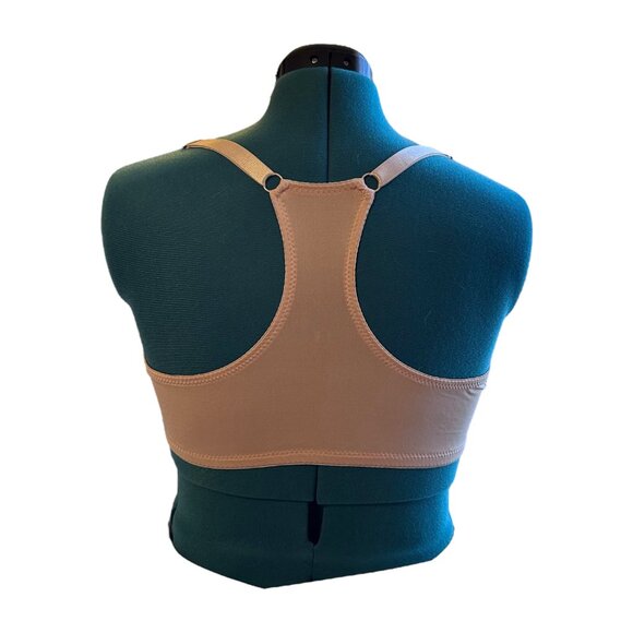 Cream Front-Closure Racerback Underwire Bra 42C - Picture 3 of 6